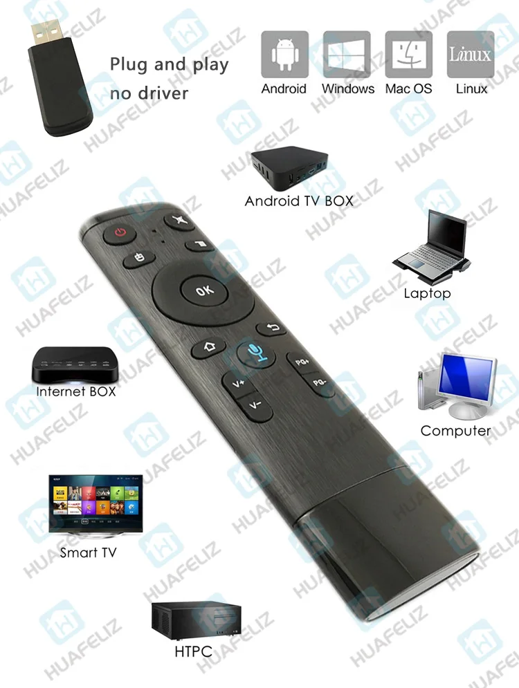 Горячая Q5 Голосовое управление Fly Air Mouse для игры с гироскопом 2 4 ГГц беспроводной