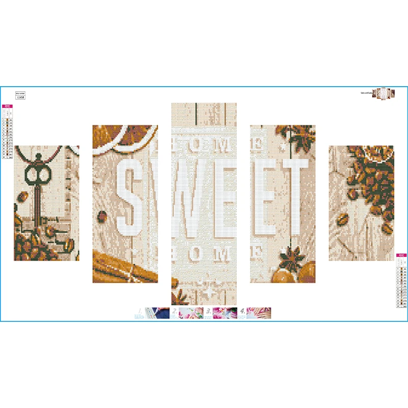Сладкий салон Home Decor 5 штук сочетание Diy 5D Алмазная вышивка картина мозаика