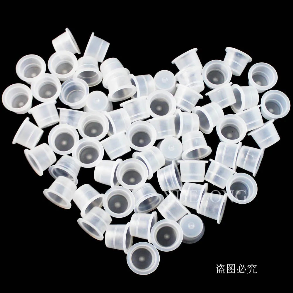 200 шт./лот смешанные Прозрачные белые одноразовые чернила для татуировки