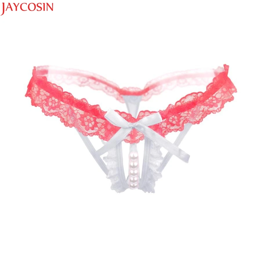 Jaycosin полые жемчужины женские кружевные сексуальные стринги трусики нижнее белье