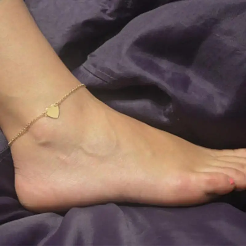 Simple Heart Anklets Women's Crochet Barefoot Sandals Foot Jewelry New Chain Leg Ankle Bracelets For | Украшения и аксессуары