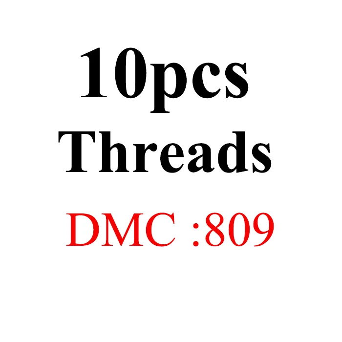 10pcs-DMC809 JOY SUNDAY, DMC776-818, многоцветные, 10 шт., 1,2 м, нитки для вышивки крестиком, хлопковое шитье, моток пряжи, нить для вышивки, набор нитей для вышивки, сделай сам, швейное ремесло - Цвет: 10pcs-DMC809