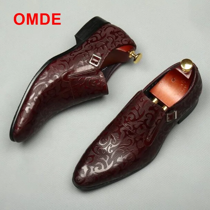 C·G·N·P Summer British Style Genuine Leather Men Dress Shoes Pointed Toe Buckles Loafers Casual Slip-on Wedding | Обувь