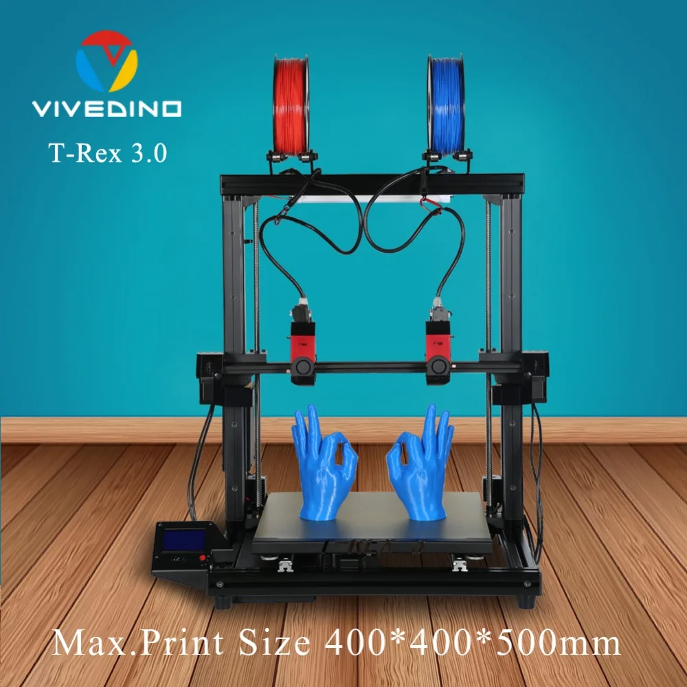 VIVEDIDO T Rex 3 + Прямая поставка с завода двойной экструдер настольный FDM 3D принтер из
