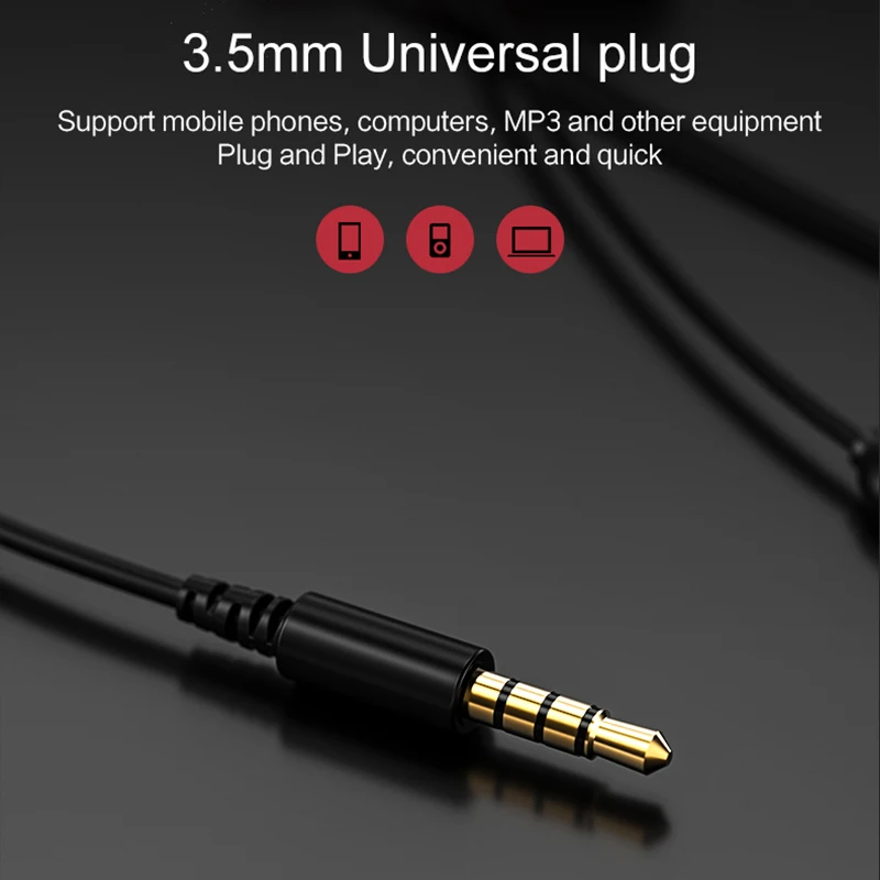 USAMS In-Ear Наушники 3 5 мм Оригинал AUX с микрофоном проводное управление для iphone Samsung