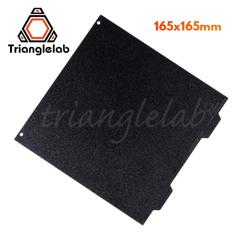 Trianglelab 165x165 двухсторонняя текстурированная PEI пружинная стальная пластина с