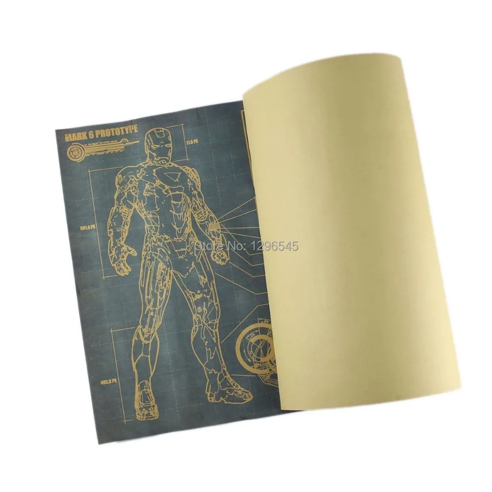 Винтажном стиле бумага искусства железа человек чертежей афиша подарки