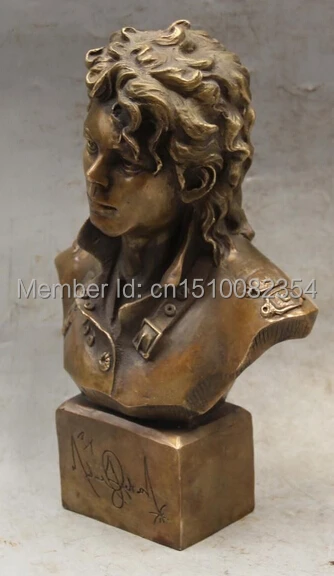 11 &quotКитайский Бронзовый США Майкл Джексон музыкальная голова бюст скульптура