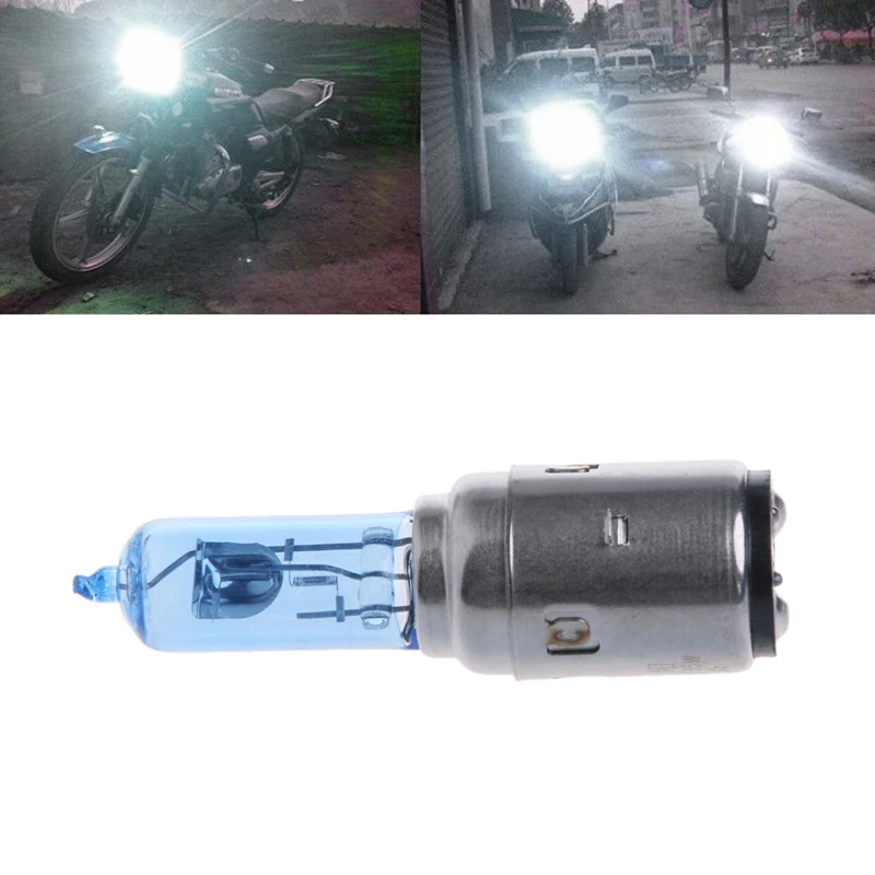 

Motorcycle DC 12V 35W BA20D Headlight Halogen Bulb Xenon White Light dropshipping