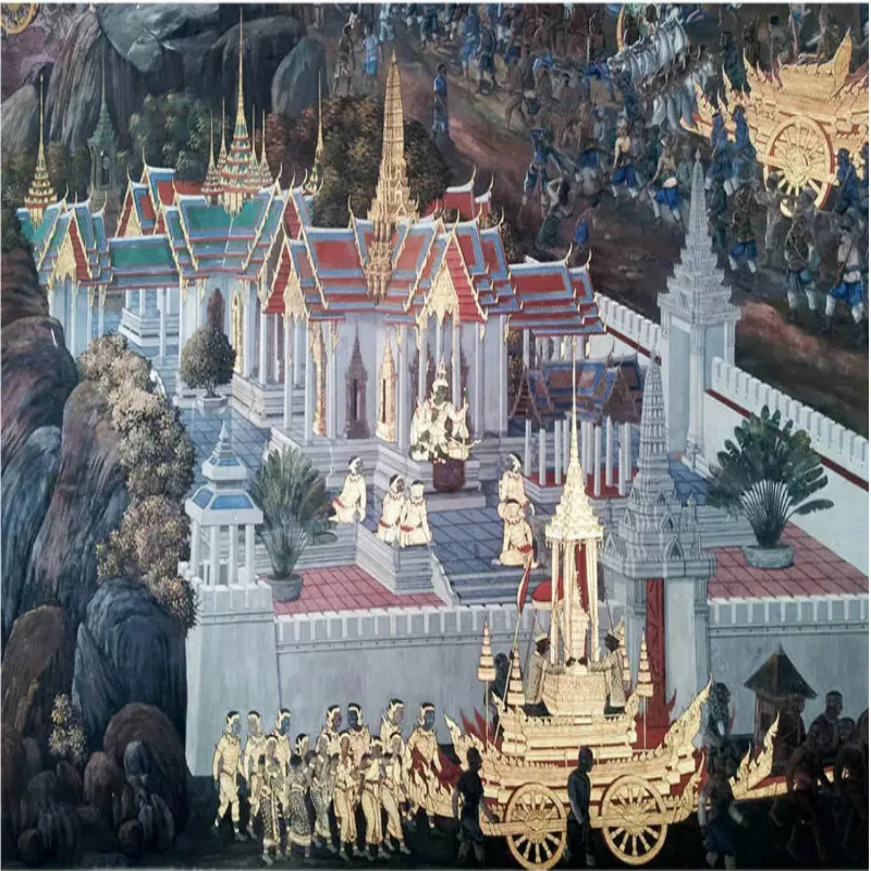 Тайский император дворец винтажный том Ням Кунг винтажные архитектурные обои