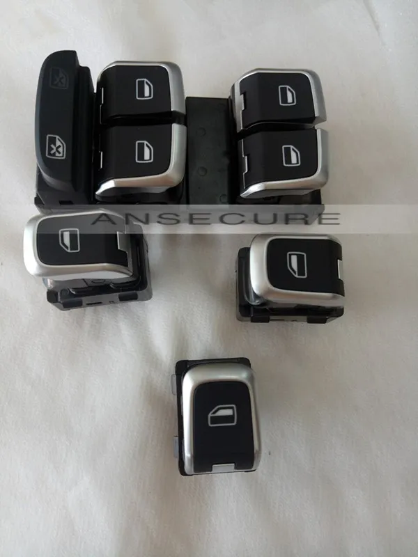 5 шт. хромированные электрические переключатели стеклоподъемника и зеркальные