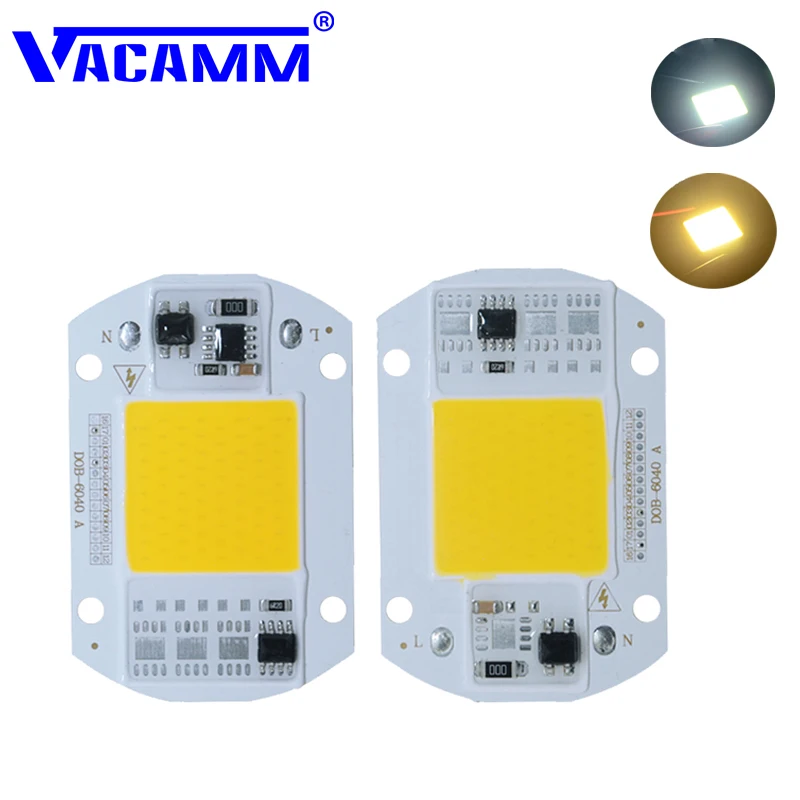 Vacamm COB интегрированная Светодиодная лампа умная IC высокая мощность светодиодный