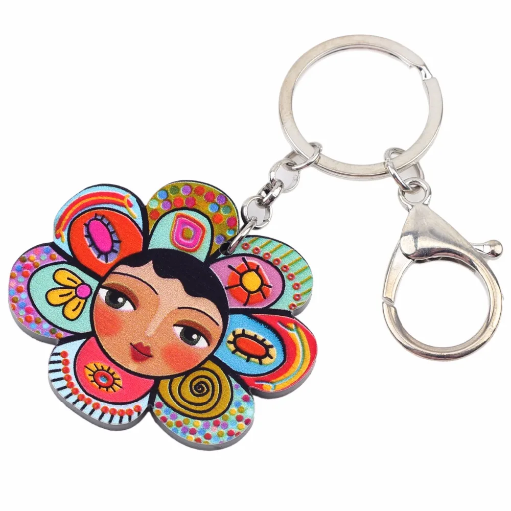 Женский брелок с подвеской в виде солнца|charm keychain|keychain giftflower keyring |