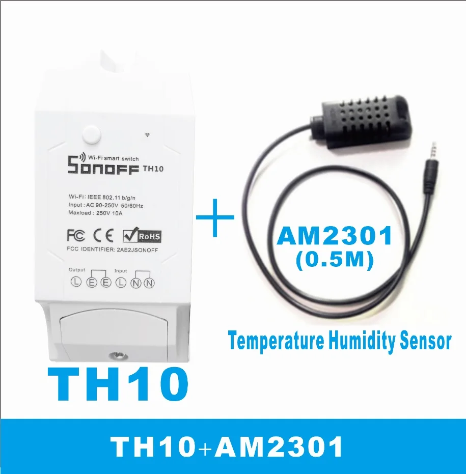 TH16 AM2301 Sonoff умный дом TH16 переключатель тестовый датчик температуры и влажности умный Модуль Автоматизации - Комплект: TH16 AM2301