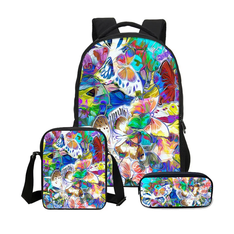 Хайнс рюкзаки с изображением Орла для девочек и мальчиков 3 шт./компл. портфель 3D