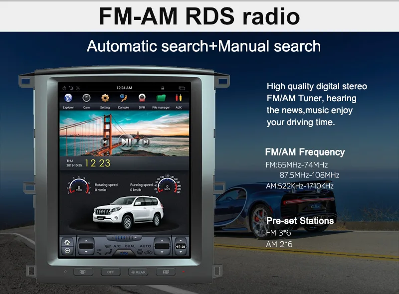 Android 7,1 Tesla Стиль 12 дюймов автомобиль без DVD плеер gps навигация для TOYOTA LAND CRUISER LC100 03 Радио Стерео Satnav мультимедиа