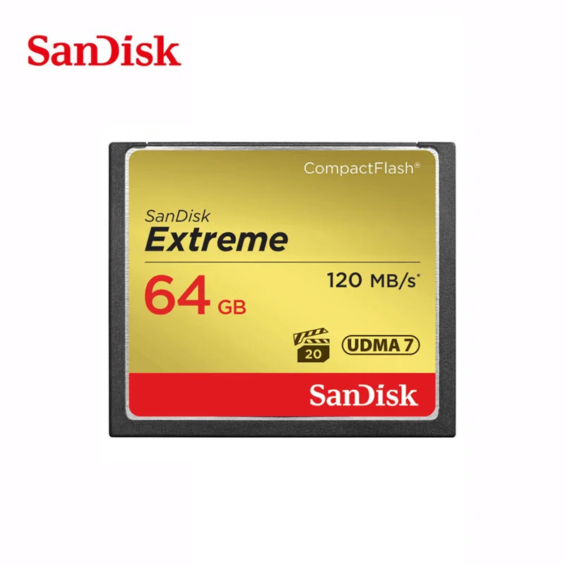 SanDisk Экстрим 128 Гб карта памяти 32 компактный адаптер для флэш карт 64 класс 10 120 м/с CF