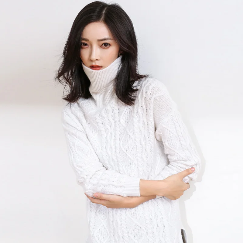 DILLY FASHION winter women chunky warm cashmere wool knitted sweater- GML7263 | Женская одежда