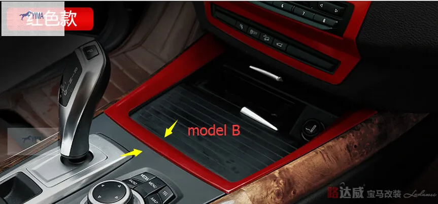 Центральный держатель стакана воды Yimaautotrims из нержавеющей стали для BMW X5 E70 / X6 E71
