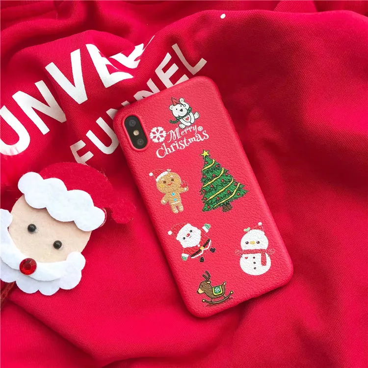 Krimisy милые Merry Christmas Tree конфеты Санта Клаус оленей пара для iPhone чехол 6 6S 7 8 Plus X Xs Max XR
