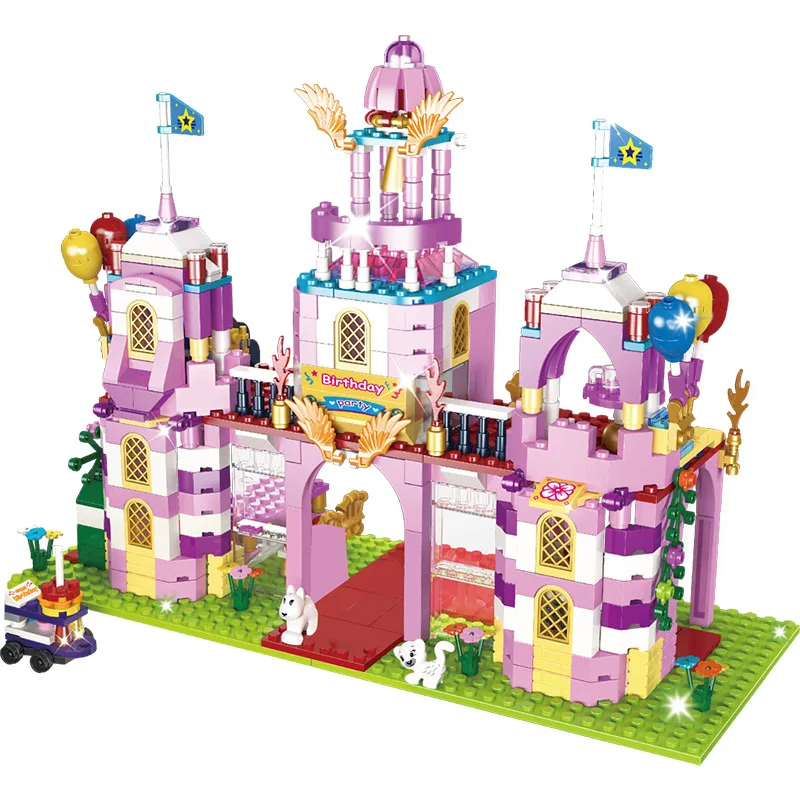

629pcs Romantic Castle Princess DIY Model Building Blocks Compatible Friends Birthday Party Bricks Education Toys for Girls Kids