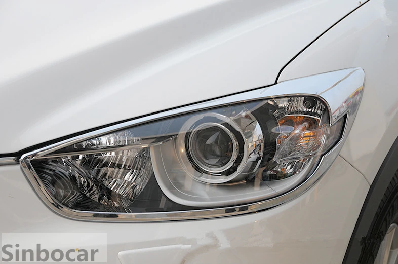 Накладка на переднюю и заднюю фару из АБС пластика для Mazda CX 5 2012 2013 2014 2015