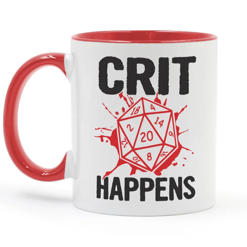 Crit происходит Кофе кружка керамическая чашка Цвет ручка внутри Подарки 11 oz