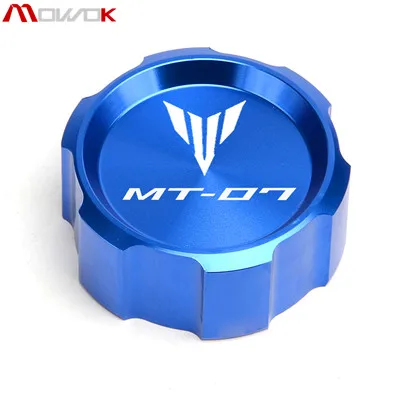 Rear blue Для Yamaha MT 07 mt07 FZ07 FZ 07 Tracer 700 Мотоцикл с ЧПУ Передняя и задняя Тормозная жидкость Cilinder мастер Крышка Резервуара - Цвет: Rear blue