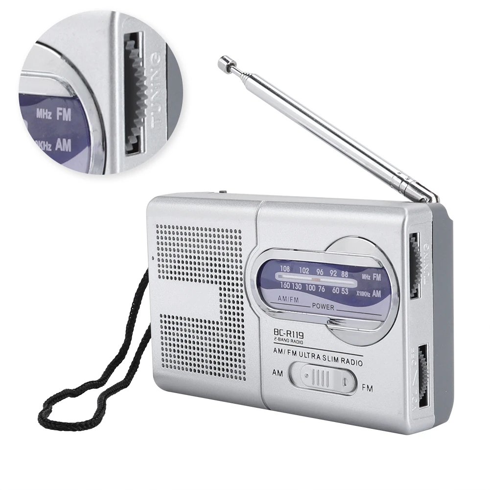 Многофункциональное радио SOONHUA мини карманное AM/FM BC-R119 две полосы с
