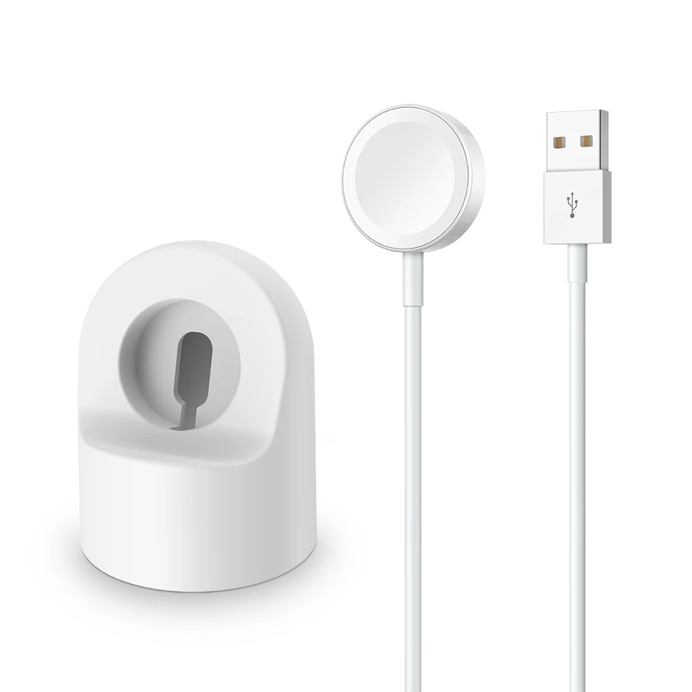 RAXFLY быстро Беспроводной Зарядное устройство для Apple Watch 2 3 USB Магнитные часы зарядный кабель для Apple Watch 1 м 38/42 мм Беспроводной Зарядное устройство - Тип штекера: Charger with Holder