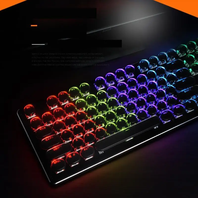 SeenDa Проводная игровая механическая клавиатура RGB переключатель с подсветкой 104
