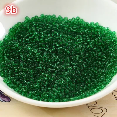 9b Dark Green 20 г 2 мм Чешский бисер 1440 шт Мини Стекло бисер Diy одежды решений Материал для ручной работы вышивка крестом фитинги - Цвет: 9b Dark Green