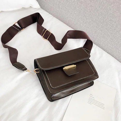 REPRCLA, Новая модная женская сумка на плечо, простой стиль, сумки-мессенджеры из искусственной кожи, дизайнерская женская сумка через плечо - Цвет: dark brown