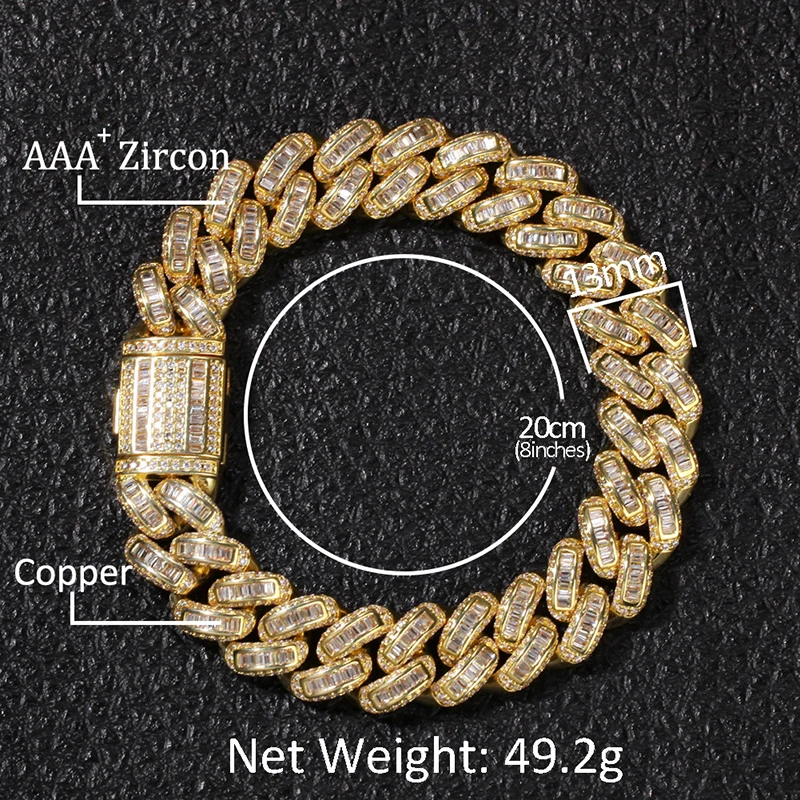 1 компл. Bling Iced Out квадратный Циркон кубинский Полный AAA проложили Стразы для мужчин ожерелье медный браслет для мужчин хип-хоп ювелирные изделия