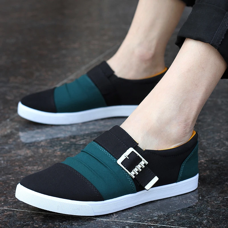 CIROHUNERMen Canvas Shoes Sneakers For Spring Slip On Breathable Fomal Dress Shoe Men Outdoor England Fashion Simple Footwear |