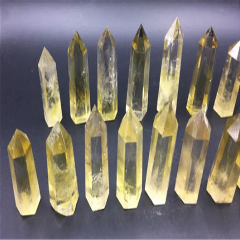 

Natural yellow crystal pillars, lemon yellow crystal household decoration