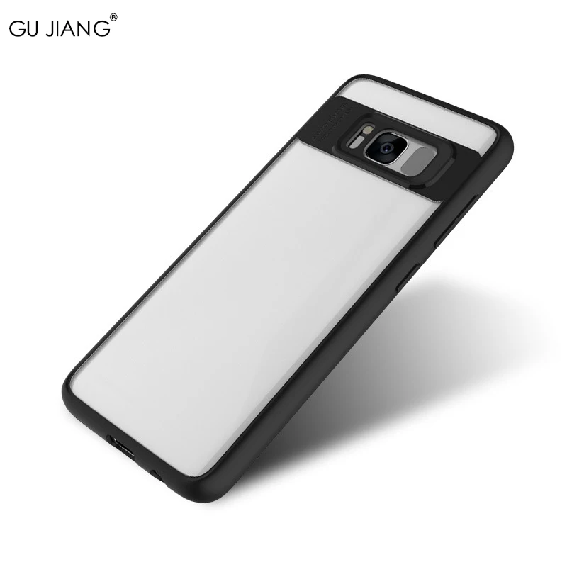 Тонкий силиконовый прозрачный чехол GU JIANG для Samsung Galaxy S8 и PLUS полное защитное