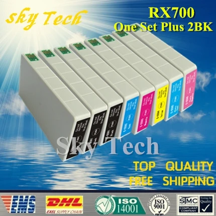 Один комплект Plus 2 BK Совместимый картридж для T5591 до T5596 Epson Stylus Photo RX700.|compatible