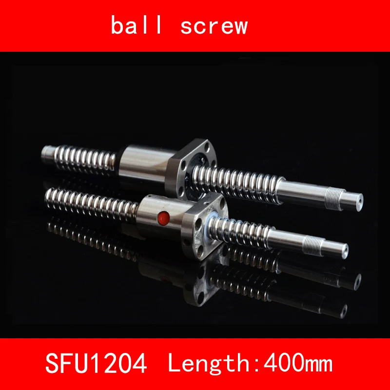 12 мм шариковый винт рулон SFU1204 длина 350 400 + 1204 фланец одна шариковая гайка CNC части