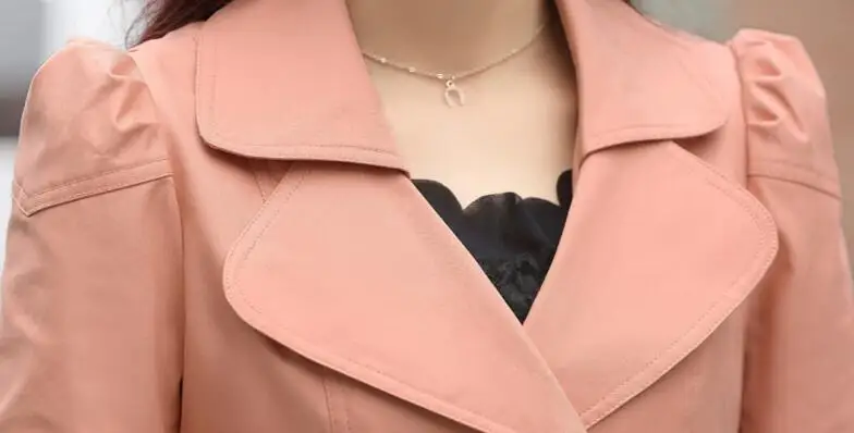 

2019 Casual 6 Colors Turn-down Collar Slim Fit Double Breasted Female Coat Spring Khaki Trench Coat for Women Plus Size 3XL 4XL
