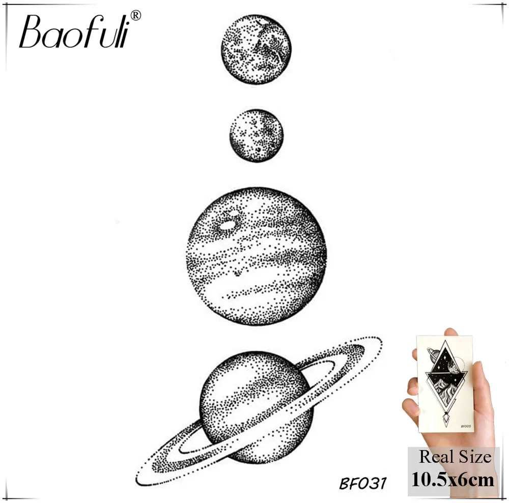 Черные временные тату наклейки BAOFULI для женщин хна цветок дерево багажник