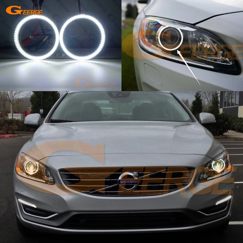 Для Volvo S60 S60L V60 ксенон отличное Ангельские глазки Ультра яркое освещение smd led Ангельские глазки комплект