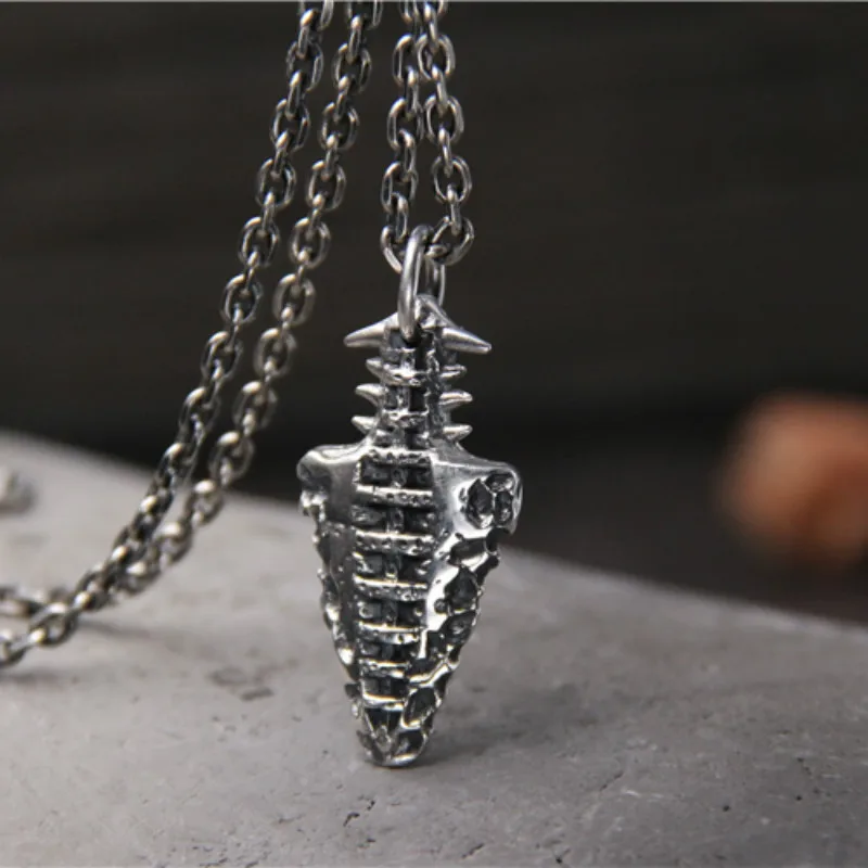 

Antique Silver S925 Sterling Silver Fashion Stone Age Short Weapons Necklace & Pendant Men And Women Pendant