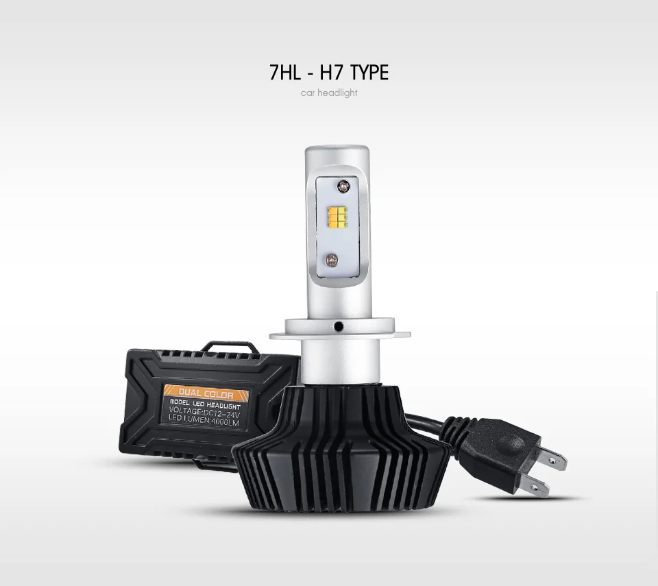 Oslamp H4 H13(Подол короче спереди и длиннее сзади) ЛУЧ H7 H11 9005 9006 с переключением между дальним и 50 Вт светодиодный автомобилей головной светильник лампы Противотуманные фары Светильник лампы цвет: желтый, белый светильник 3000K 6500K