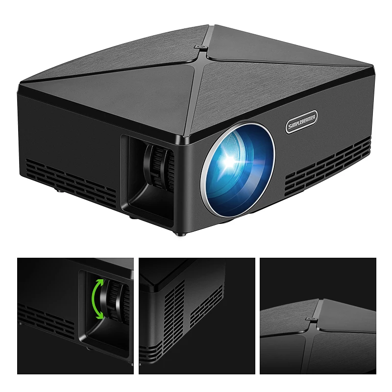 ALSTON минипроектор HD C80 1280x720 Видео Android bluetooth проектор (опционально UP. 6 Beamer wifi