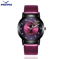 women watches purple leather strap clock ladies fashion watch bracelet quartz wristwatch butterfly relogio feminino dropshipping