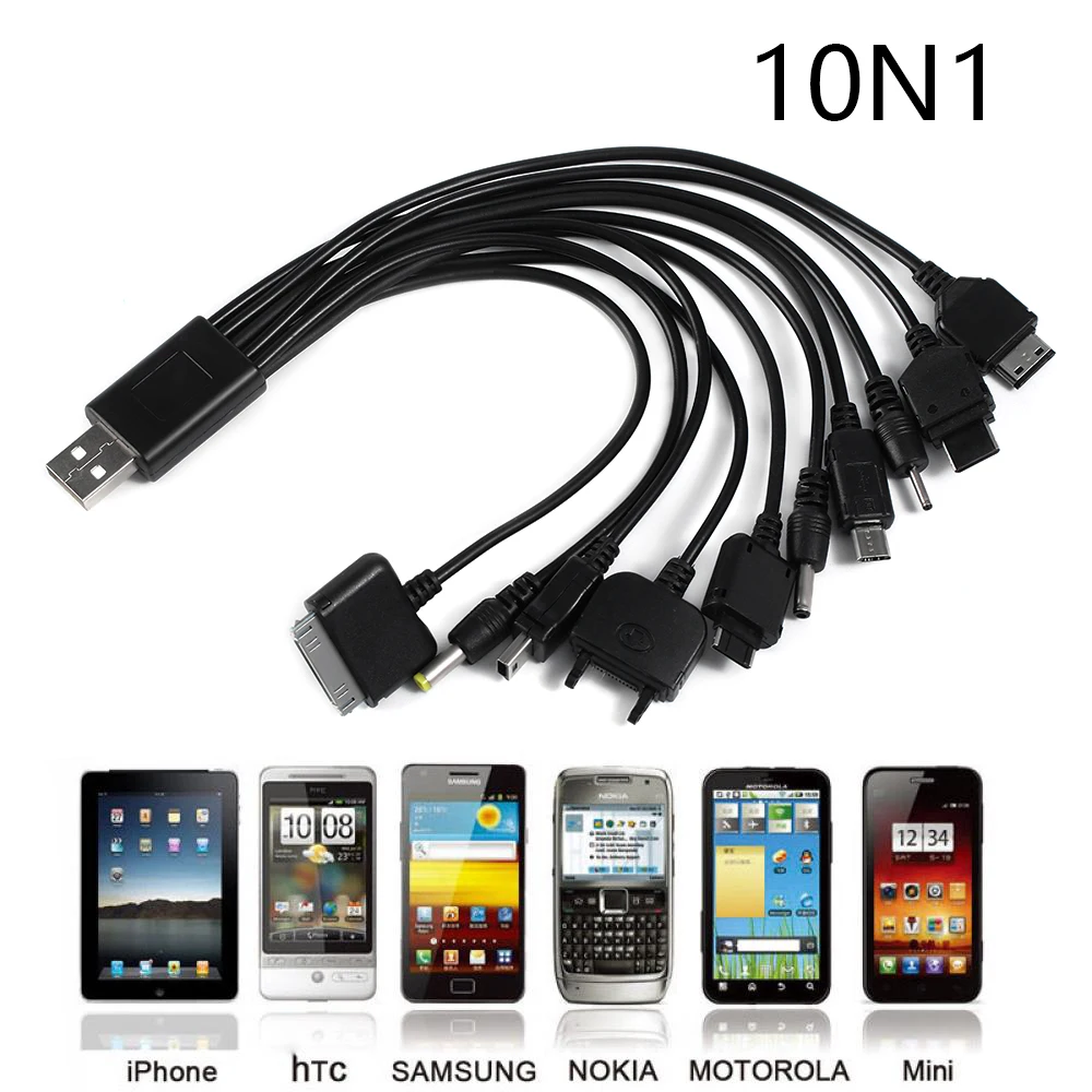 1 шт. 10 в Зарядное устройство USB кабель для iPod Motorola Nokia Samsung LG Sony Xiaomi Ericsson K750