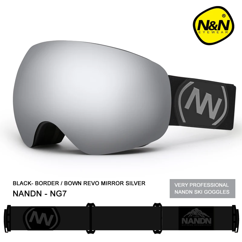 Бренд NANDN профессиональные лыжные очки 2 двойные линзы противотуманные большие