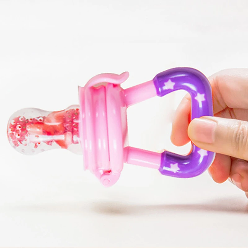 

Baby Toys Portable Infant Fruit Nipple Bite Silicone Safety Feeder Pacifier Toys Teethers for 3+ month baby toddler