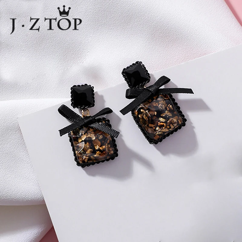Серьги подвески JZTOP в стиле ретро с геометрическим рисунком искусственными